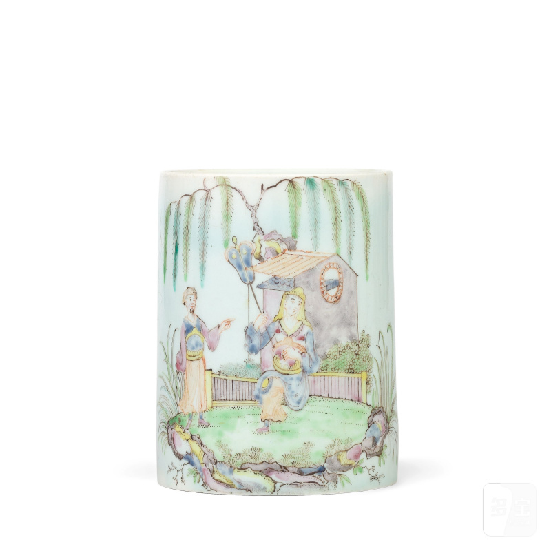 A remarkable Vauxhall mug, circa 1755 - 图3